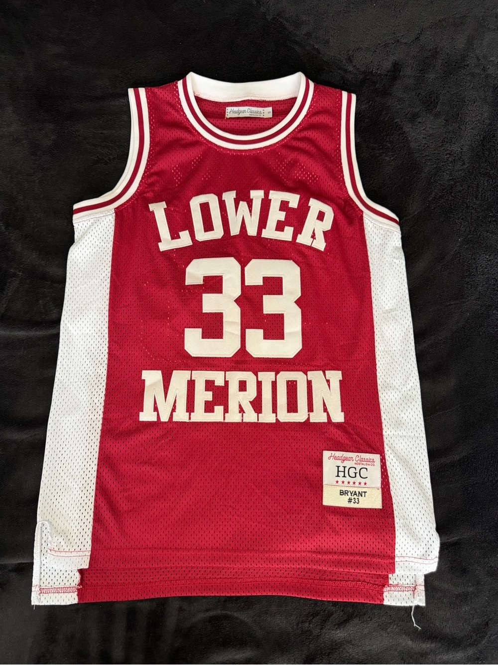 Headgear Classics Kobe Bryant Lower Merion #33 High School Jersey Red / White
